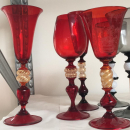 CALICI IN VETRO MURANO -LAVORAZIONE DI MAESTRI VETRAI - BELLISSIMI