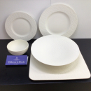VILLEROY BOCH PIATTI E VASSOIO IN PORCELLANA FINISSIMA CON RIFINITURA GREZZA